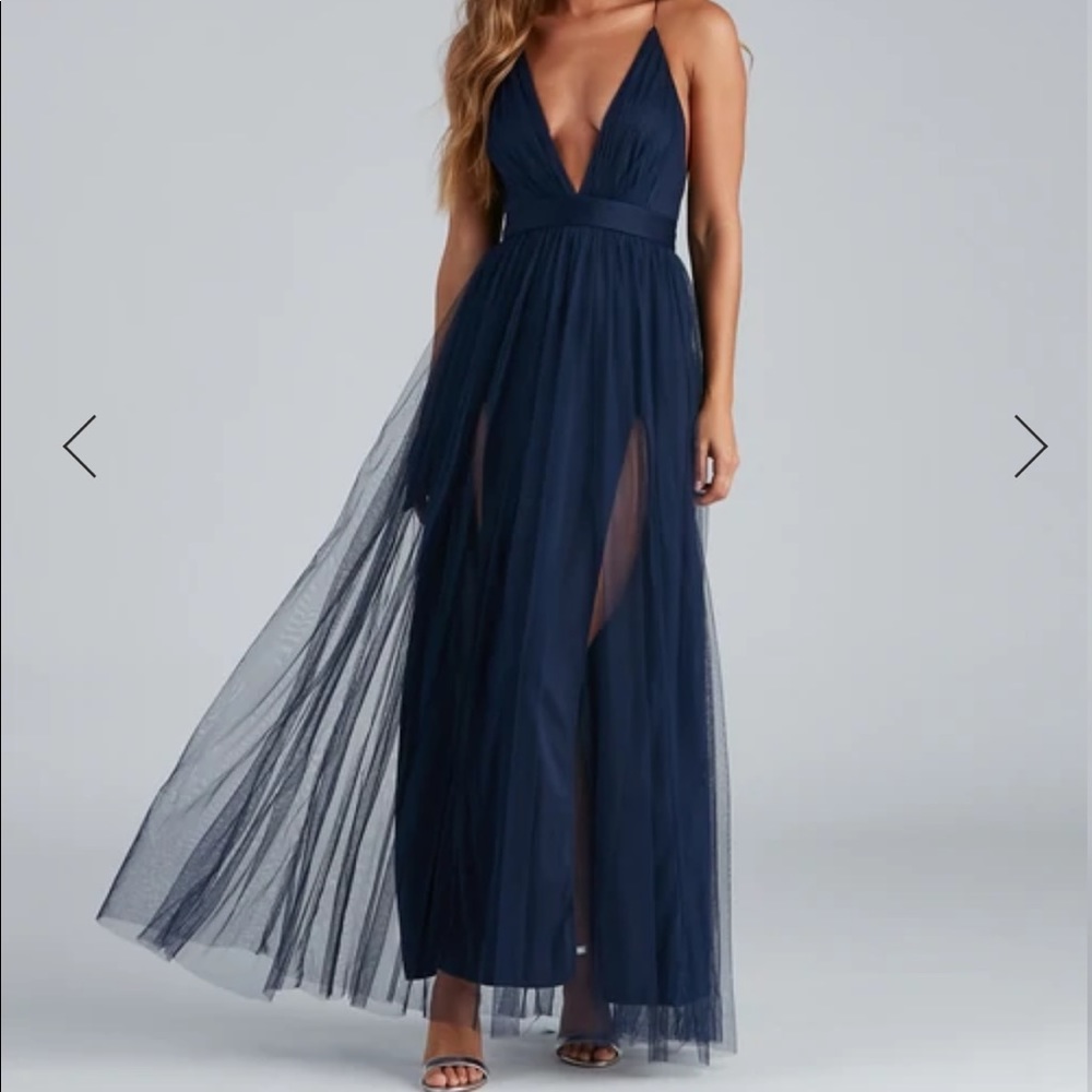 Navy Blue Formal Dress